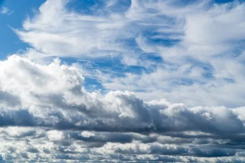 White clouds on a summer blue sky. Photos