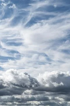 White clouds on a summer blue sky. Photos