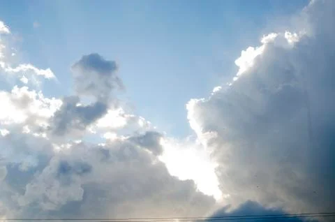 White Clouds Summer Stock Photos