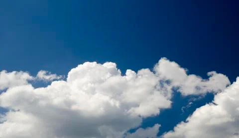 White clouds template Stock Photos