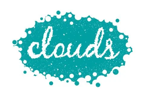 White clouds text background, vector eps 10 Stock Illustration