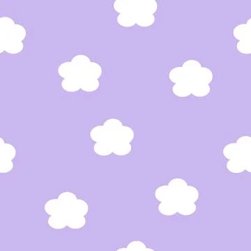 White clouds texture. Seamless pattern. Stock Illustration