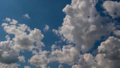 White clouds time lapse in the blue sky Stock Footage 275846703
