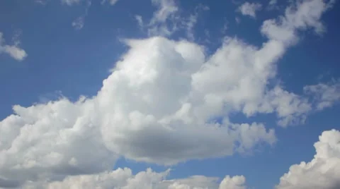 White clouds time lapse Stock Footage 8601009