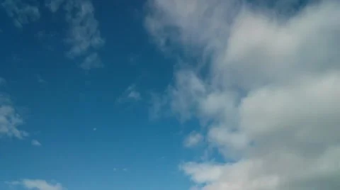 White Clouds Timelapse with Blue Sky Stock-Footage 42673122