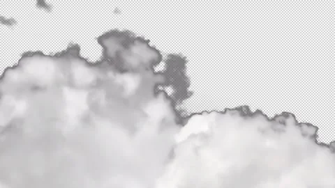 White Clouds Transition with Alpha Channel Wipe Stock Footage 334132229