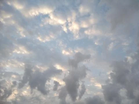 The white clouds view in the sky Stock Photos