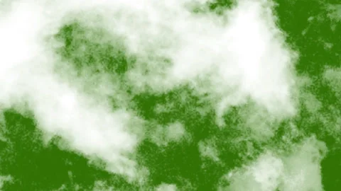 White clouds zoom shoot on green screen animation Stock Footage 348338372
