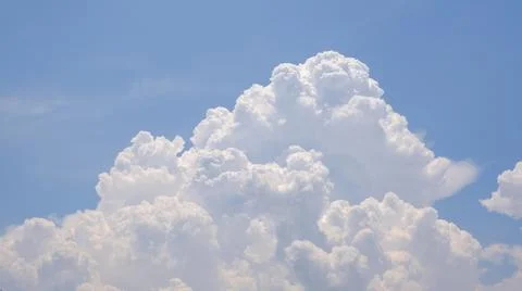 White cloudy in the blue sky Stock Photos
