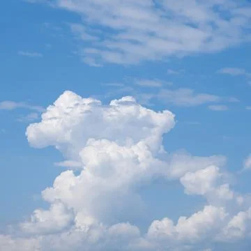 White cloudy in the blue sky Stock Photos