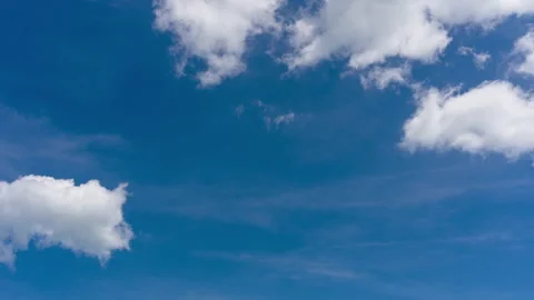 White cloudy day and blue sky on a summer day. Stock Footage 170651879