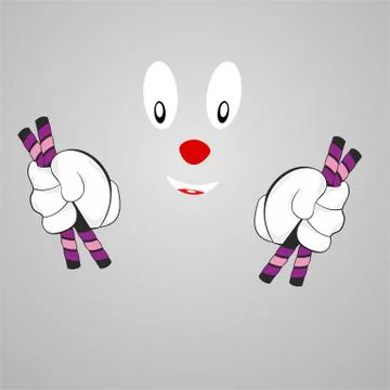 White clown Stock Illustration