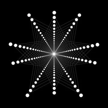 White cobweb vector image on a black background Stock Illustration