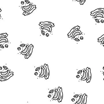 White coconut coco vector seamless pattern Illustrazione stock