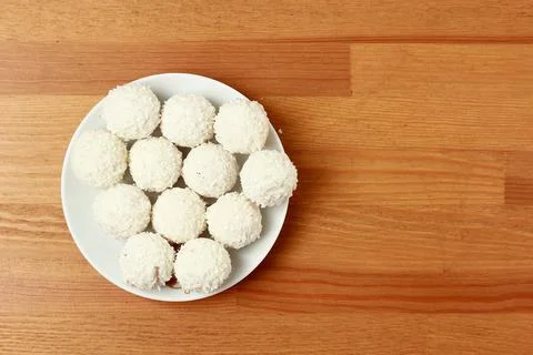White coconut sweets. Stock Photos
