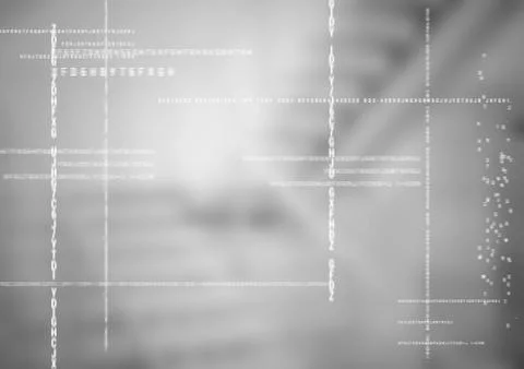 White code against blurry grey stairs 스톡 일러스트