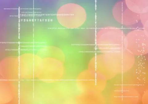 White code against multi-coloured bokeh イラスト素材
