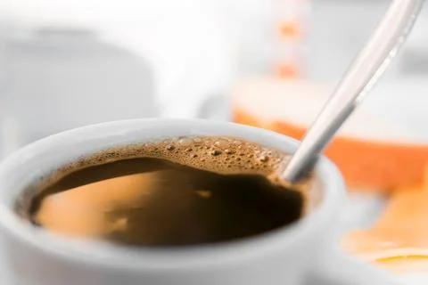 White coffee cup on background Stock Photos