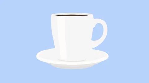 White Coffee Cup Stock Illustration