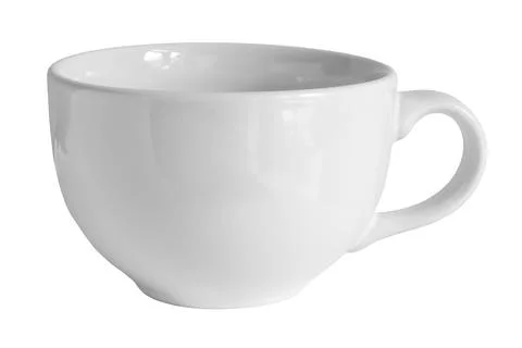 White coffee cup isolated ceramic cup on white background and clipping path Stock Photos