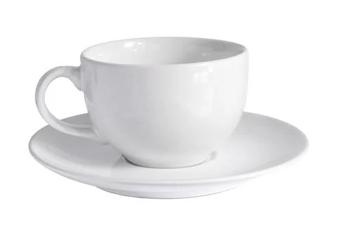 White coffee cup isolated ceramic cup on white background and clipping path Stock Photos