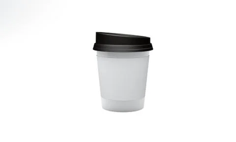White Coffee cup mock up 库存插图
