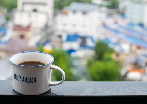 White coffee cup Foto stock