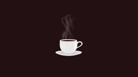 White coffee cup with steam Stock Footage 219456407