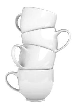 White coffee cups Illustrazione stock