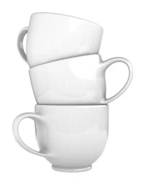 White coffee cups Stock Illustration