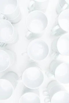 White coffee cups Stock Photos
