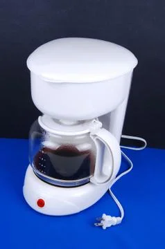 A white coffee maker. Stock Photos