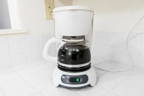 White Coffee Maker Stock Photos
