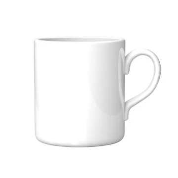 White coffee mug Stock Illustration