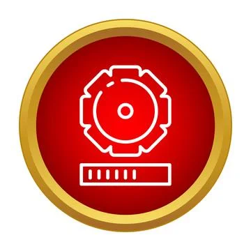 White cogwheel and progress bar loading system icon Stock Illustration