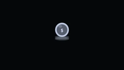 White Coin Flip Rise Stack Flat Design Finance Animation Stock Footage 342611239
