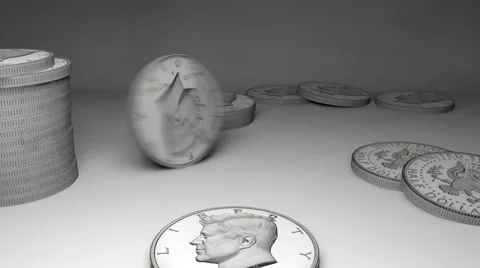 White coin Stock Footage 64771836