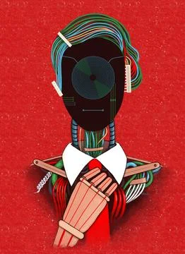 White Collar AI Stock Illustration