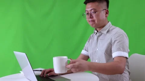 White Collar Office Green Screen Video 1 Stock Footage 220397340