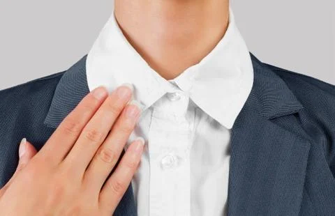White collar of office worker Stock Photos