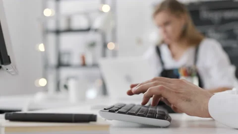 White collar startup financial digital report for idea of collaboration. Busy ad Stock Footage 199475498