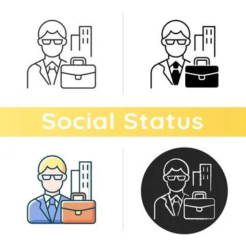 White collar worker icon Stock Illustration