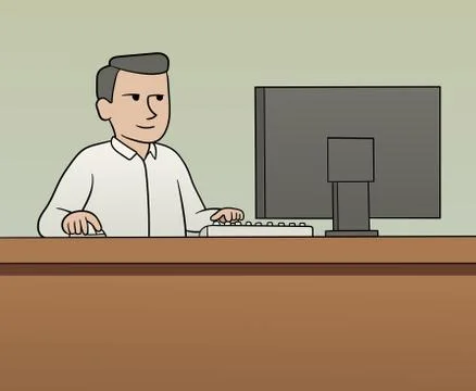 White collar worker Ilustración de archivo