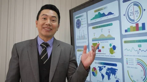 White collar worker working and meeting at office. 스톡 동영상 243693712