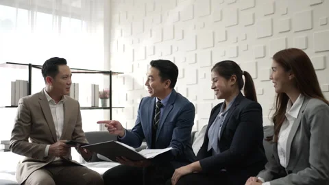 White collar worker working and meeting at office. 스톡 동영상 243694122