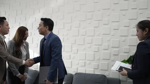 White collar worker working and meeting at office. Stock Footage 243694244