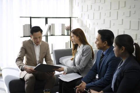 White collar worker working and meeting at office. Stock Photos