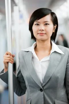 White-collar workers 20 to 30. Oriental figures Face the camera. Adult woman Stock Photos