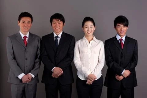 White-collar workers The Blue Man of the Year Young men Professional attire Stock Photos