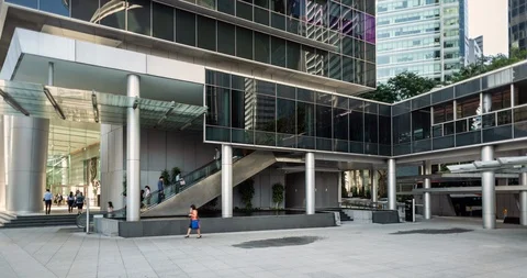 White collared workers commuting to work, during morning rush hour Stock Footage 105706420